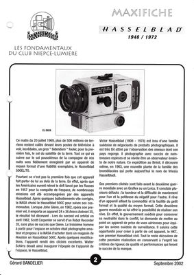 Les Fondamentaux 2 : Hasselblad, 1946 / 1972