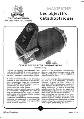 Les Fondamentaux 8 : Les objectifs Catadioptriques