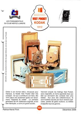 LEs Fondamentaux 19-20 : Vest Pocket Kodak 1912