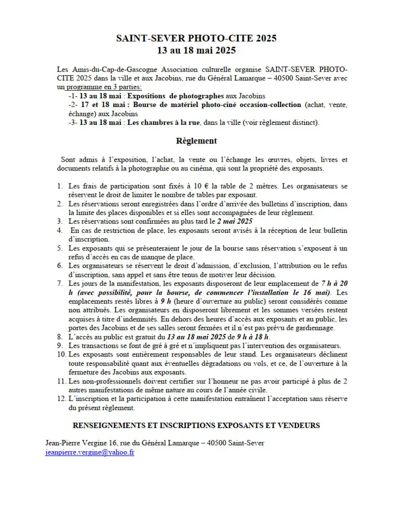Photo-cité 2025 règlement - inscription - page 1