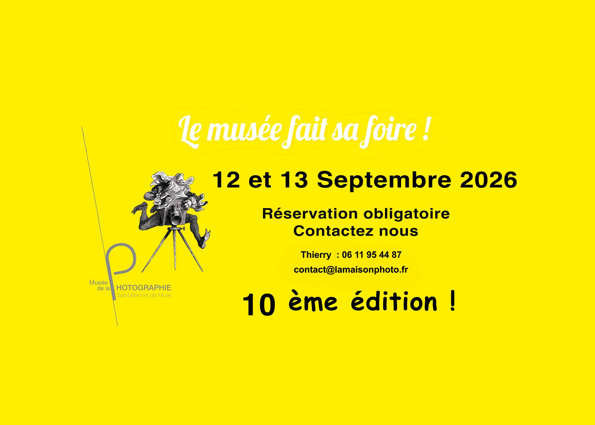 Saint-Bonnet de Mure, 10ème Foire de la Maison de la Photo, 12 et 13 septembre 2026