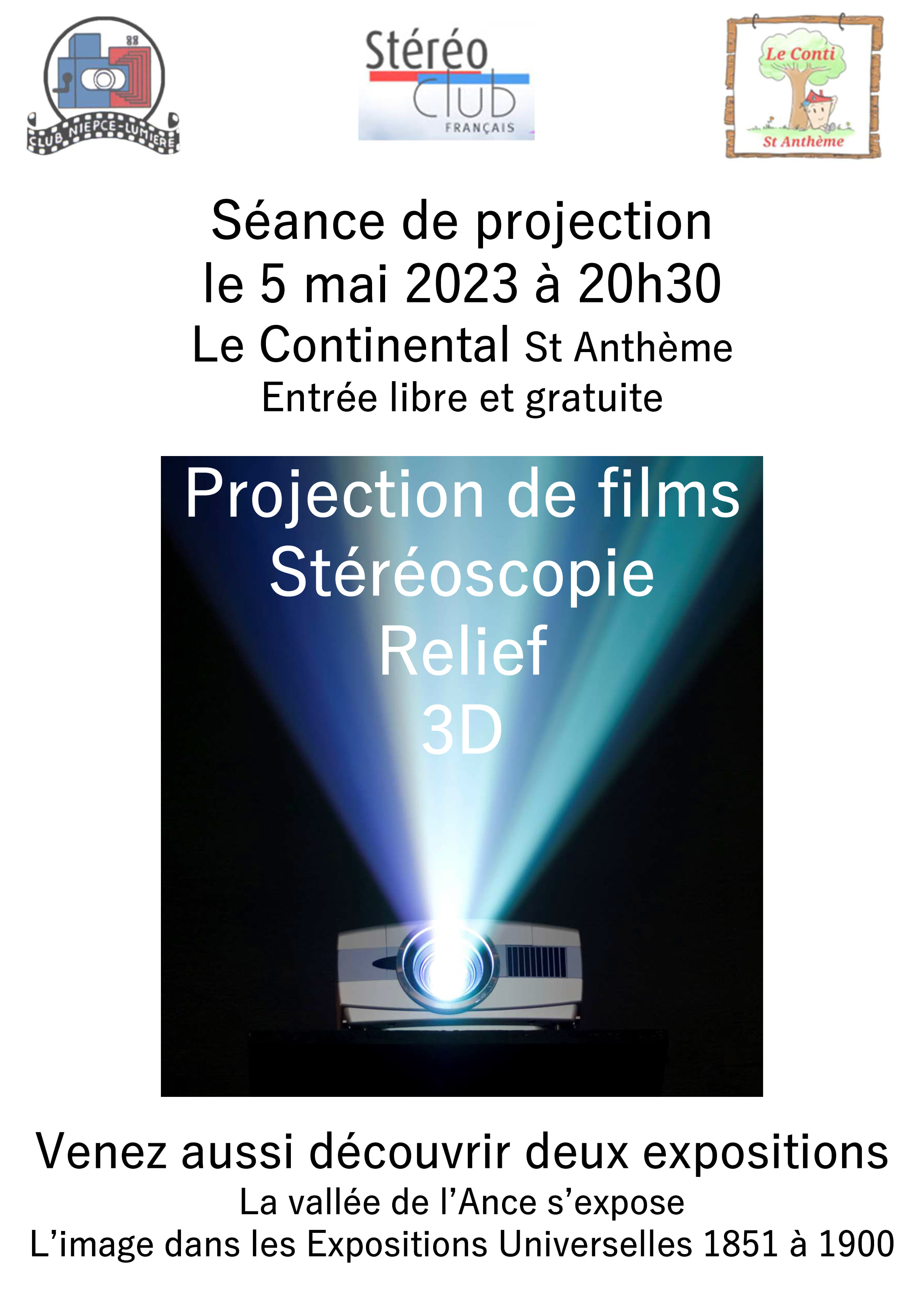 Projection de films en relief - L'image dans les Expositions Universelles 1851 à 1900