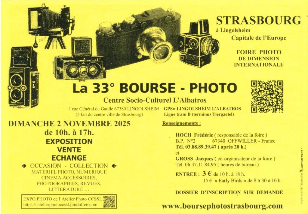 Strasbourg, 2 novembre 2025 - 33e Bourse Photo