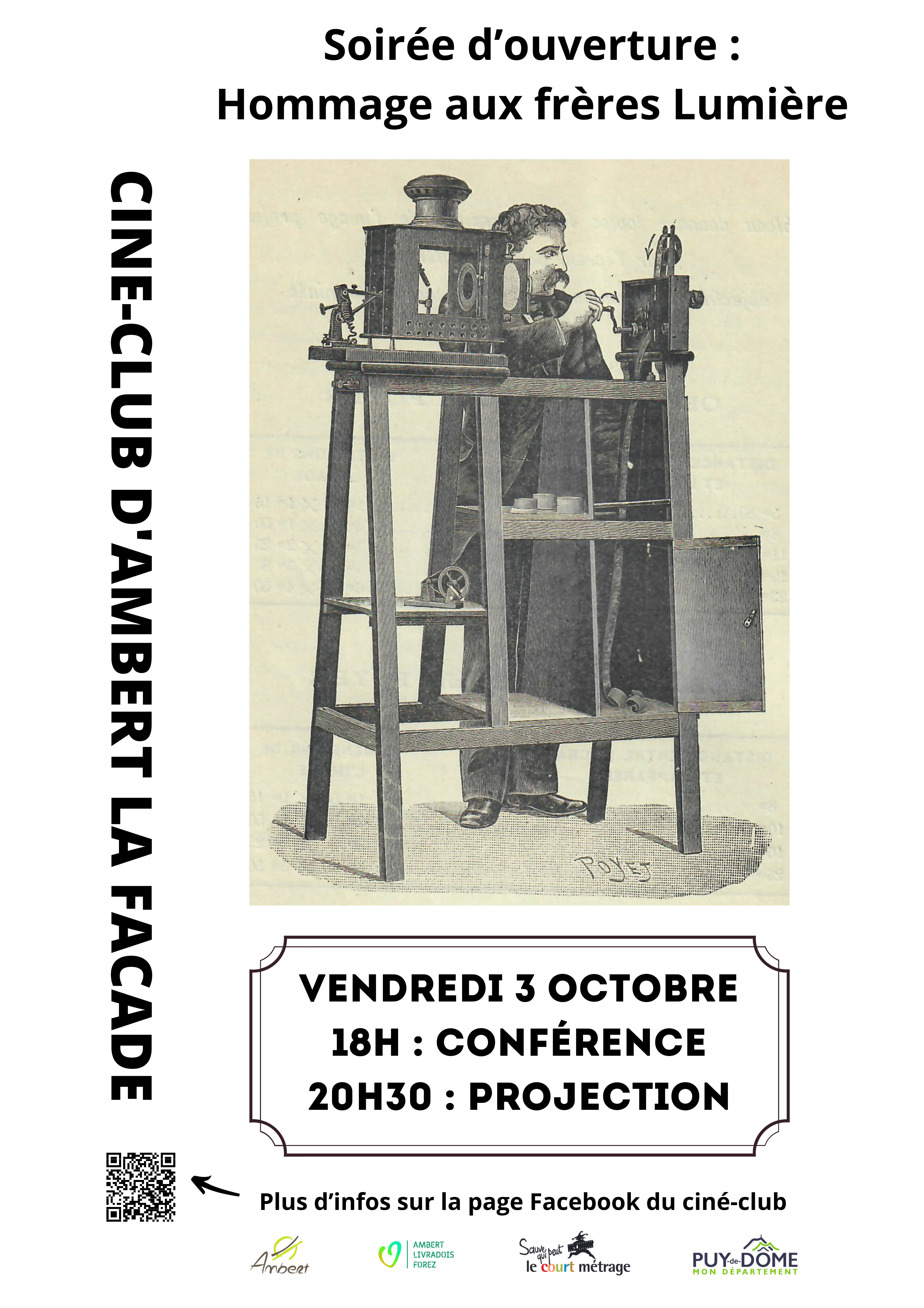 130e anniversaire de la naissance du Cinéma, Ambert le 3 octobre 2025