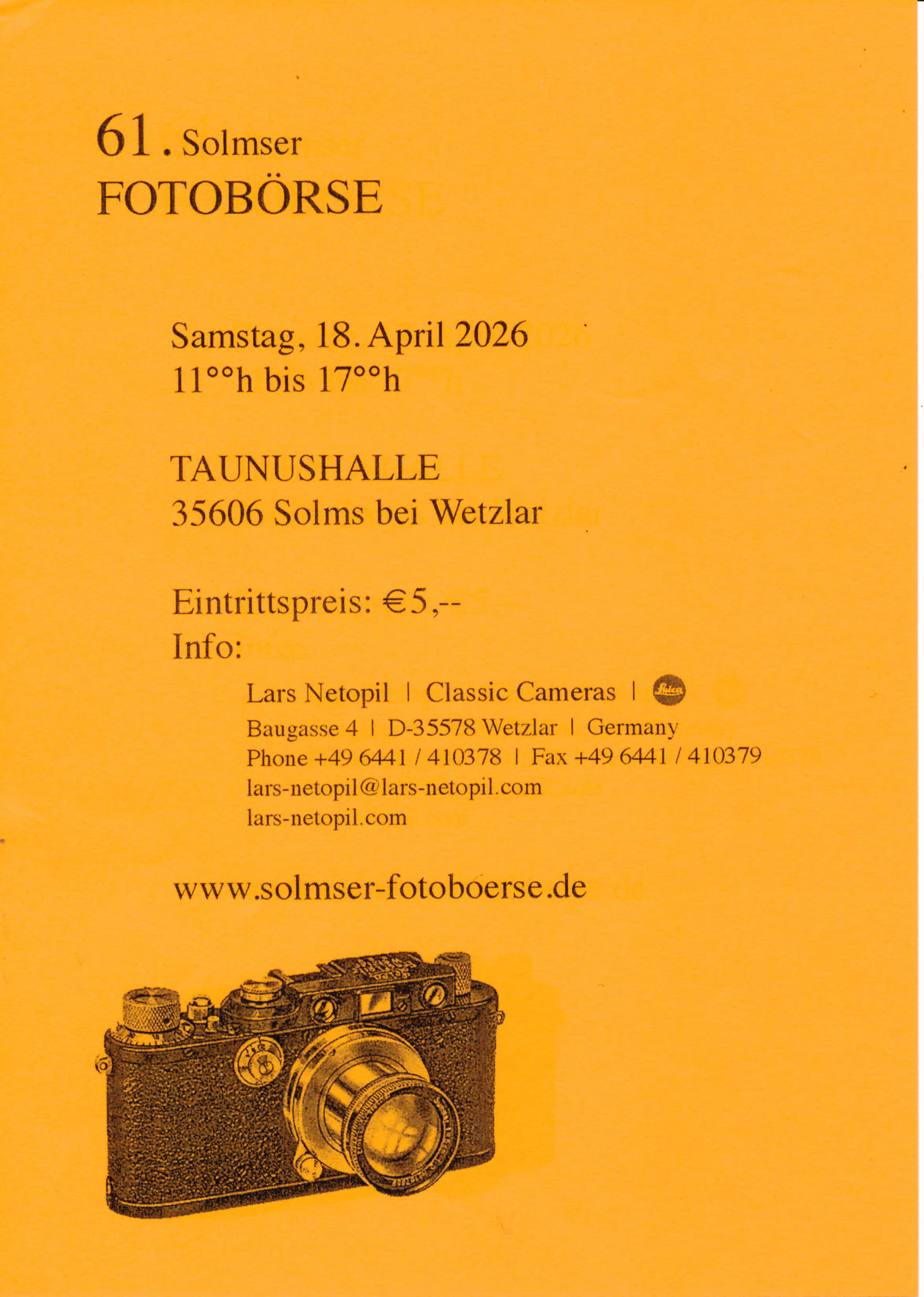 SOLMS (Allemagne) Bourse photo